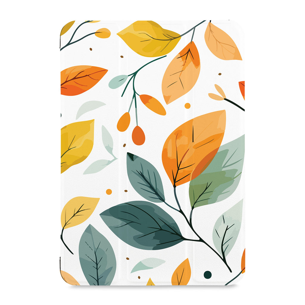 the front view of Personalized Samsung Galaxy Tab Case with Leaves design