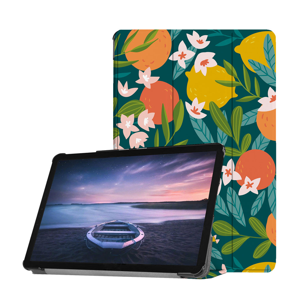 Personalized Samsung Galaxy Tab Case with Fruits design provides screen protection during transit