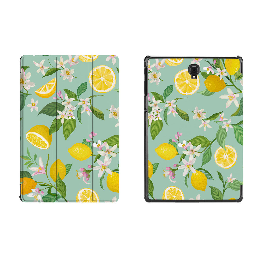 the whole printed area of Personalized Samsung Galaxy Tab Case with Tropical Fruits design