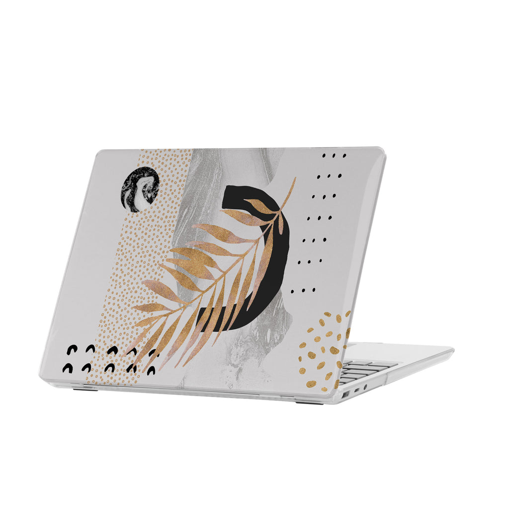 personalized microsoft laptop case features a lightweight two-piece design and Marble Flower print