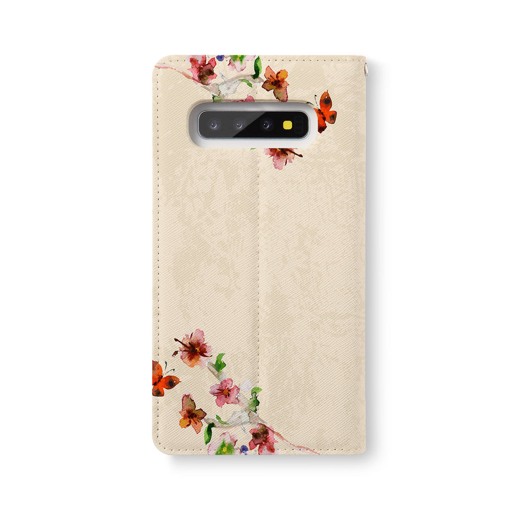 Back Side of Personalized Samsung Galaxy Wallet Case with BirdsTang design - swap