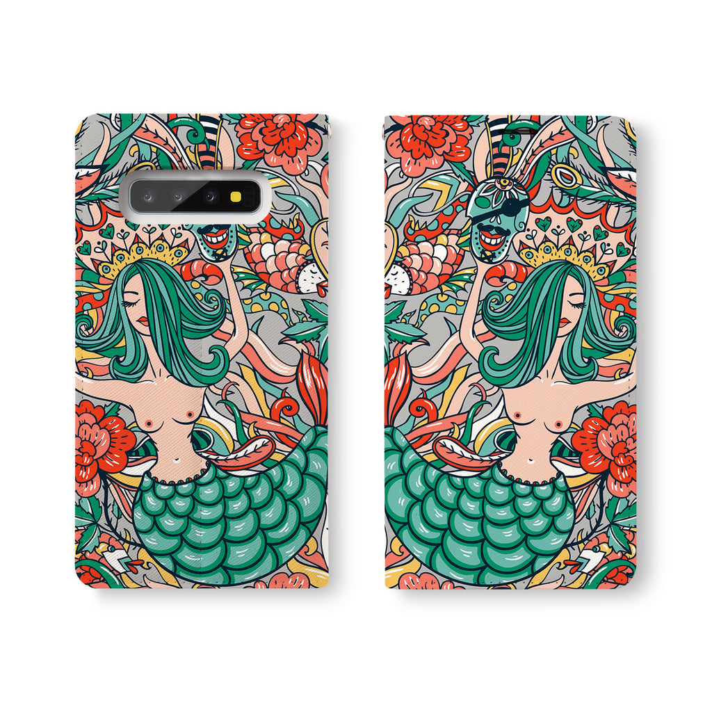 Personalized Samsung Galaxy Wallet Case with Mermaid desig marries a wallet with an Samsung case, combining two of your must-have items into one brilliant design Wallet Case.