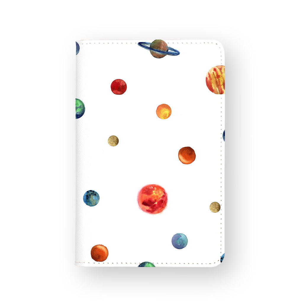 front view of personalized RFID blocking passport travel wallet with 03 design
