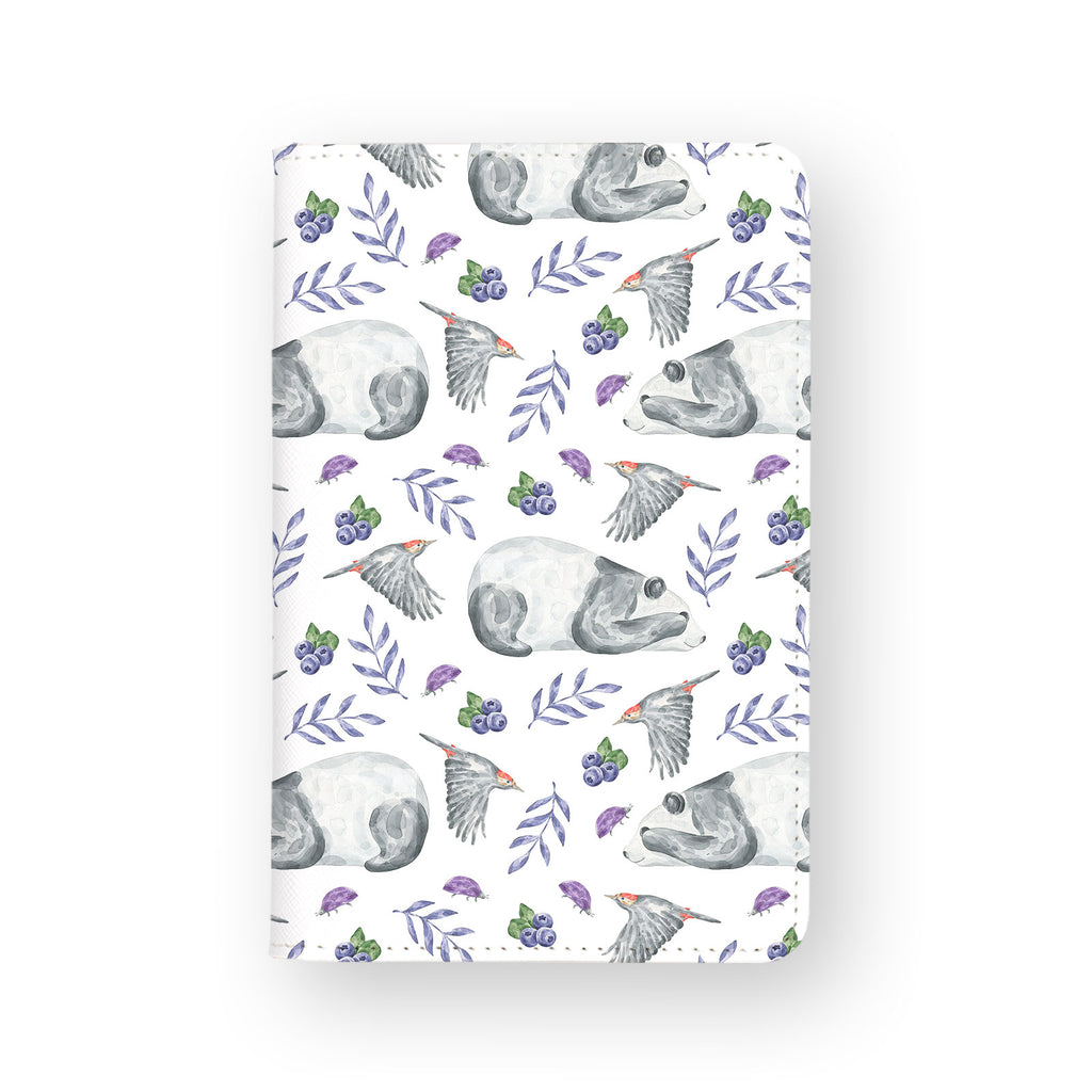 front view of personalized RFID blocking passport travel wallet with 05 design