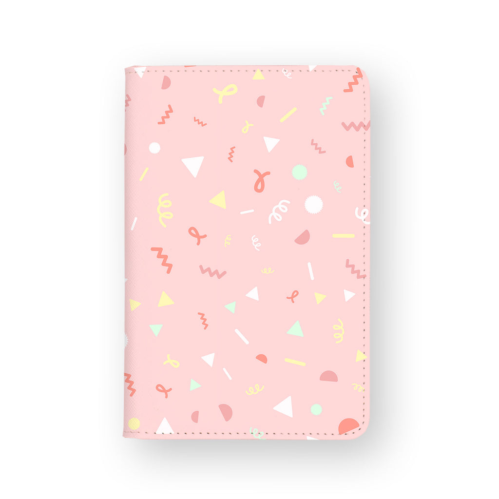 front view of personalized RFID blocking passport travel wallet with 01 design