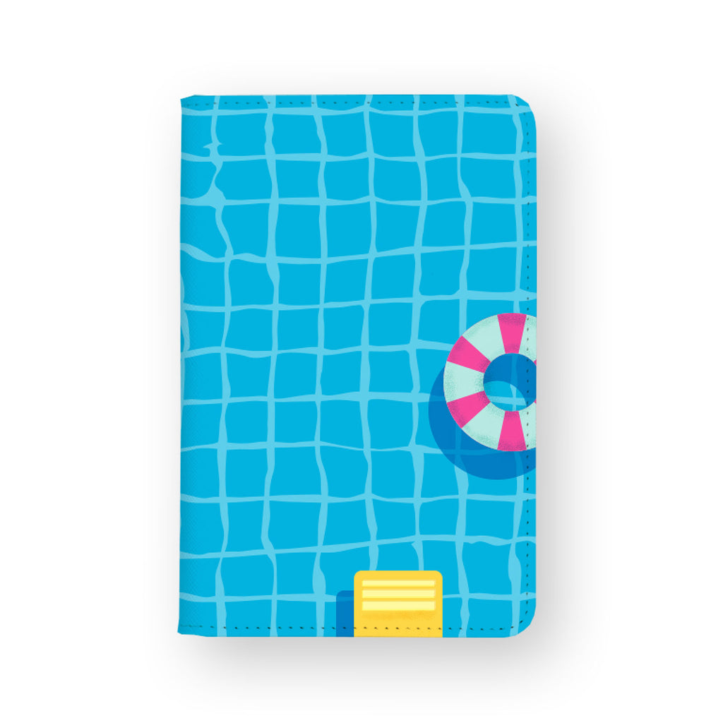 front view of personalized RFID blocking passport travel wallet with 05 design