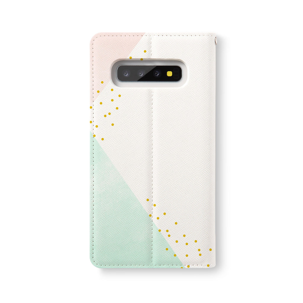 Back Side of Personalized Samsung Galaxy Wallet Case with Aztec design - swap