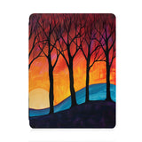 front view of personalized iPad case with pencil holder and Abstract Painting design