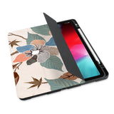 personalized iPad case with pencil holder and Artistic Flower design - swap