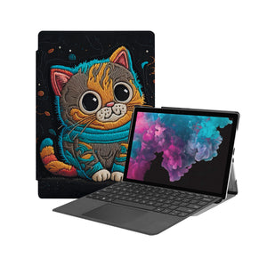 the Hero Image of Personalized Microsoft Surface Pro and Go Case with Cute Cat design