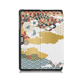 the back side of Personalized Microsoft Surface Pro and Go Case with Japanese Pattern design