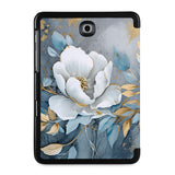 the back view of Personalized Samsung Galaxy Tab Case with Flower Art design