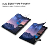 It automatically wakes your iPad when opened and sends it to sleep when closed with Nature Wonder design