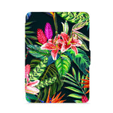 front view of personalized kindle paperwhite case with Flowers design