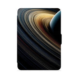front view of personalized kindle paperwhite case with Universe design