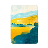 front view of personalized kindle paperwhite case with Abstract Painting design