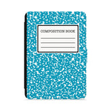 front view of personalized kindle paperwhite case with Composite Book design