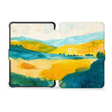 the whole front and back view of personalized kindle case paperwhite case with Abstract Painting design