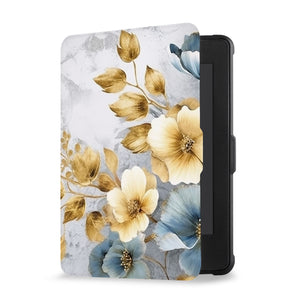 kindle foilo case with Flower Art design, Opens and closes just like a book to wake your Kindle or put it to sleep - swap