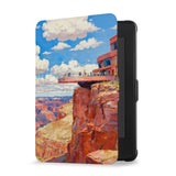 Opens and closes just like a book to wake your Kindle or put it to sleep kindle case with US Famous Attractions design
