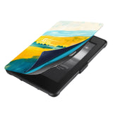 Magnetic attachment ensures cover is securely closed kindle case with Abstract Painting design