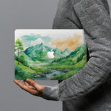 hardshell case with Landscape design combines a sleek hardshell design with vibrant colors for stylish protection against scratches, dents, and bumps for your Macbook