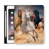 frontview of personalized iPad folio case with 2 design